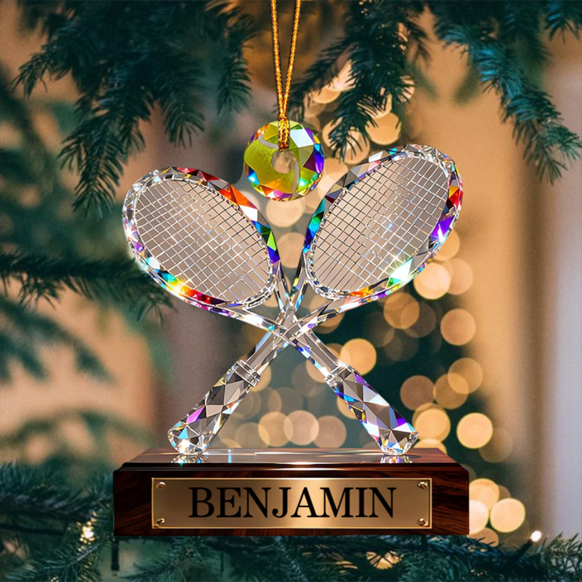 Personalized Tennis Player Christmas Ornament, Gift For Tennis Lover
