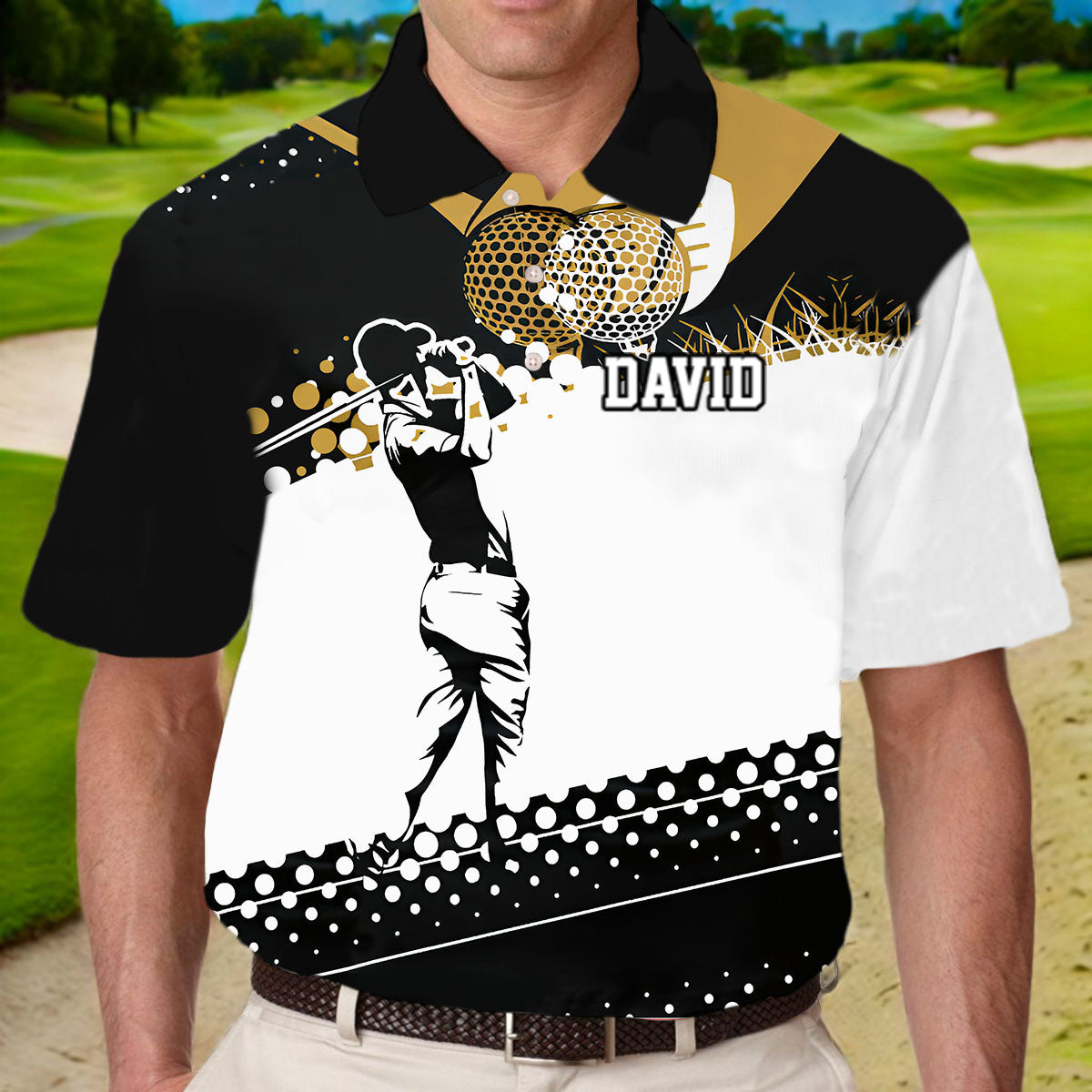 Golf & Beer That's Why I'm Here - Personalized Man Golf Polo Shirt Gift For Him