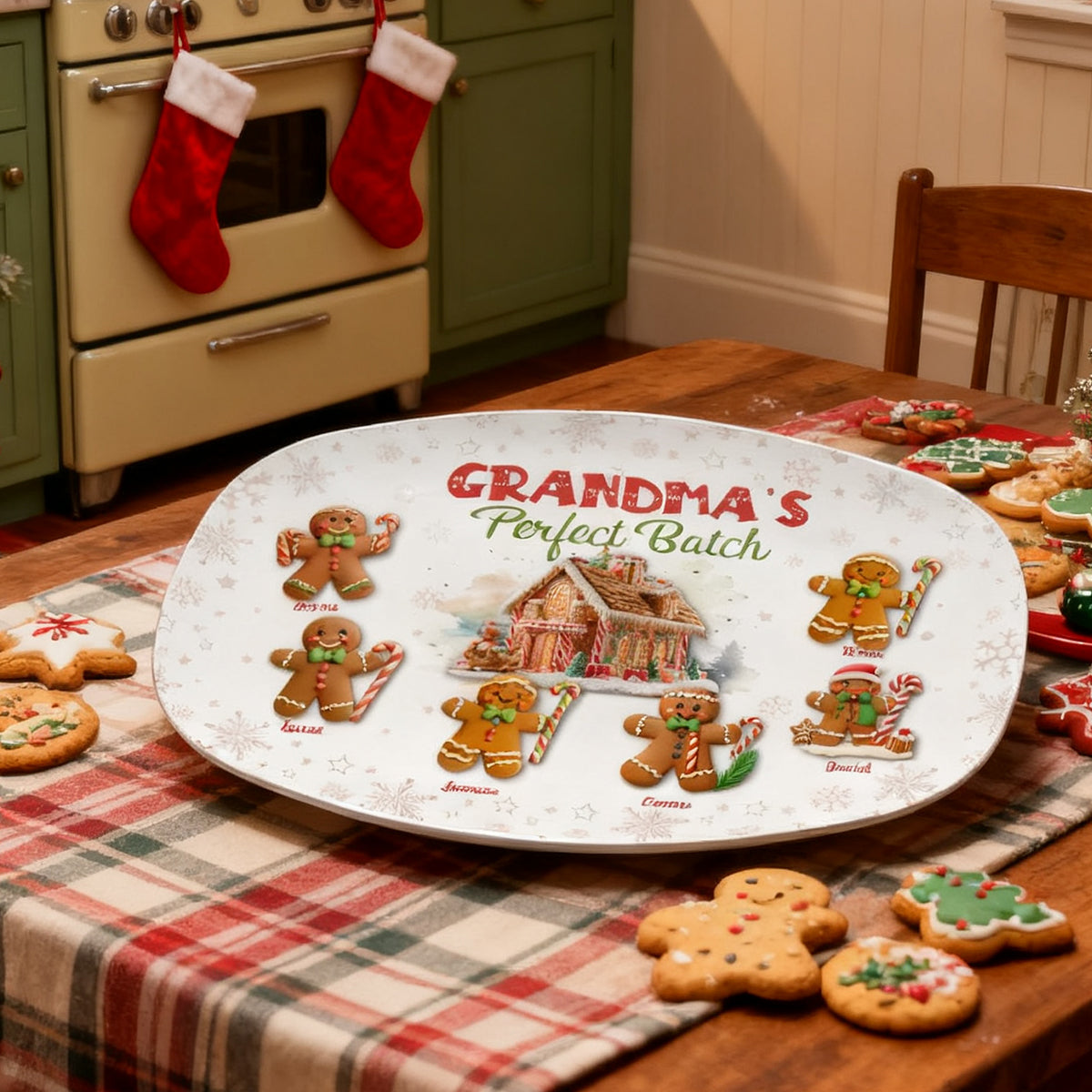 Grandma's Perfect Batch Custom Christmas - Personalized Platters