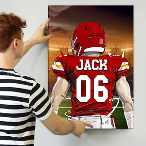 Favorite American Football Player - Personalized Poster Gift For Football Player