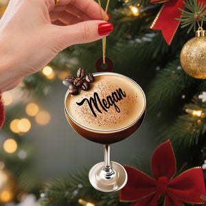 Personalized Espresso Martini Ornament, Gift For Martini Drinkers,Bartender Gift