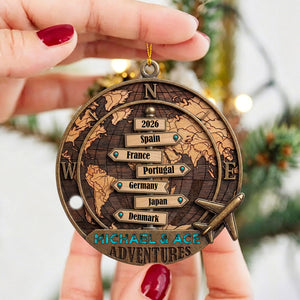 Destination Of All Year - Personalized Custom Shape Wooden Ornament