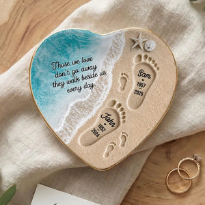 "Where Love Never Ends" – Personalized Jewelry Dish | Memorial Ocean Remembrance Gift For Loss Of Loved One