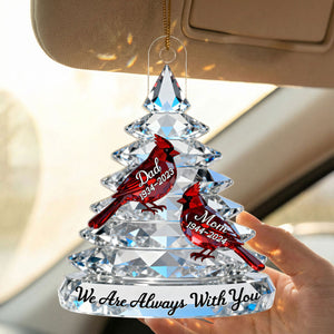 "Memorial Tree Cardinals" – Personalized Acrylic Ornament | Remembrance & Sympathy Gift For The Whole Family