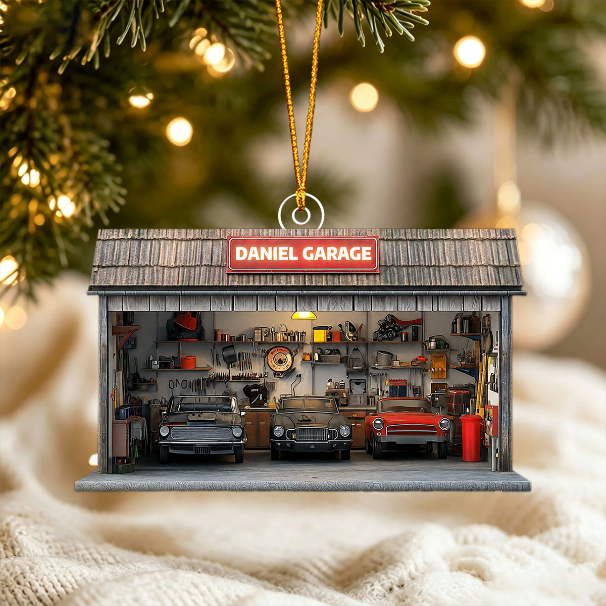 Personalized Auto Garage Acrylic Ornament – Custom Mechanic Gift & Repair Shop Decor