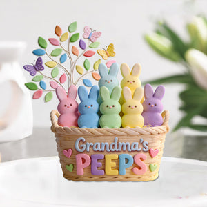 Personalized Grandma Bunny Easter Custom Shaped Acrylic Plaque