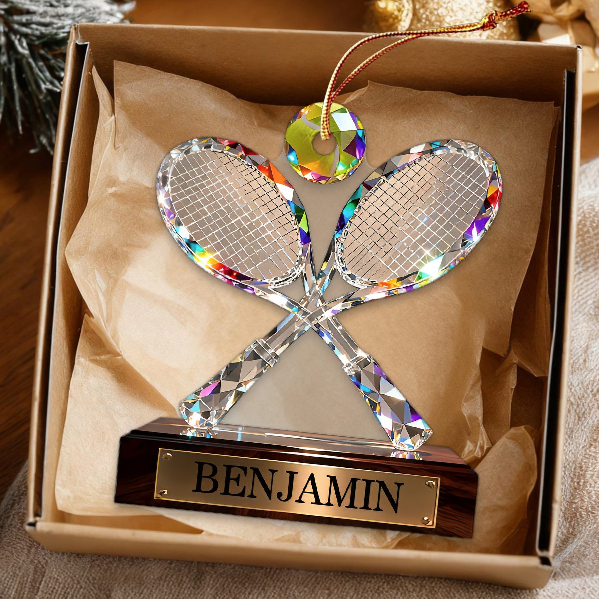 Personalized Tennis Player Christmas Ornament, Gift For Tennis Lover