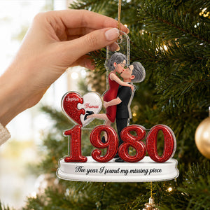 "The Year I Found My Missing Piece" – Personalized Acrylic Ornament | Christmas Keepsake For Couples