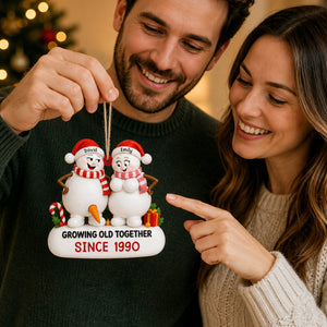 "Growing Old Together" – Personalized Acrylic Hanging Ornament | Gift For Couples