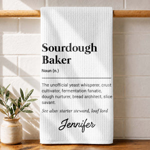 "Sourdough Baker Definition" – Personalized Kitchen Towel | Gift For Bakers & Bread Lovers