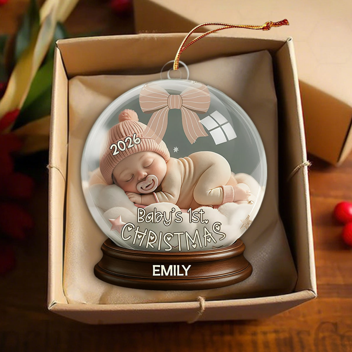 Personalized First Christmas Ornament – Keepsake For Newborns & Babies