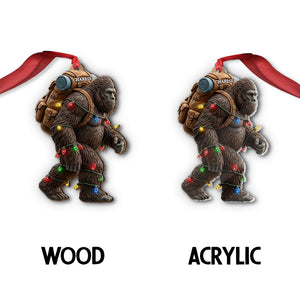 Sasquatch Holiday Spirit - Personalized Acrylic Ornament Gift For  Hiking Lover