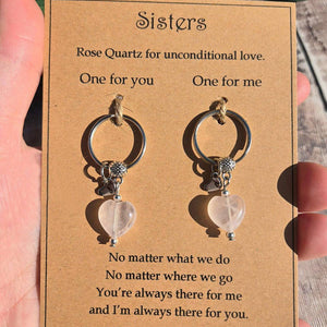 Rose Quartz For Unconditional Love Personalized Crystal Keyring Gift Set
