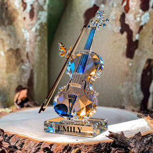 Personalized Violin Music Crystal Effect Plaque,Gift for Violinist