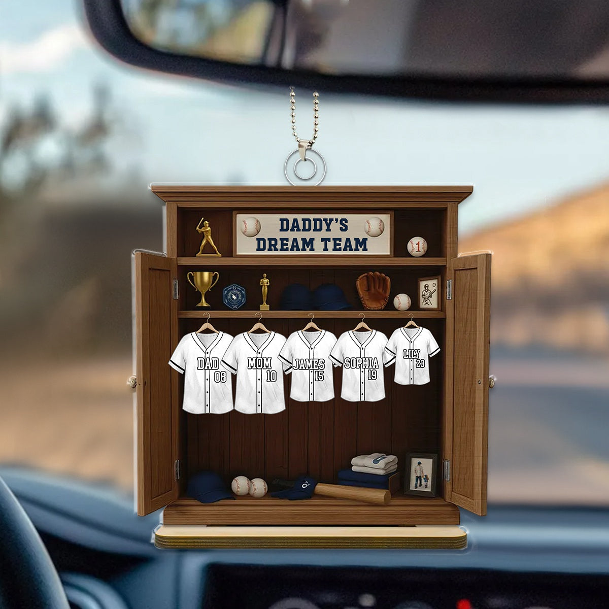 Daddy Dream Team Baseball, Father's Day Gift For Dad, Grandpa Personalized Ornament