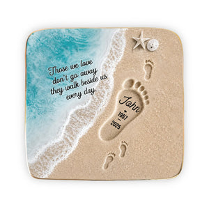 "Where Love Never Ends" – Personalized Jewelry Dish | Memorial Ocean Remembrance Gift For Loss Of Loved One