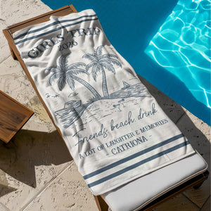 Girls Trip 2026 Gift – Personalized Beach Towel For Best Friends & Bachelorette Parties