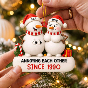 "Annoying Each Other Since" – Personalized Acrylic Hanging Ornament | Gift For Couples