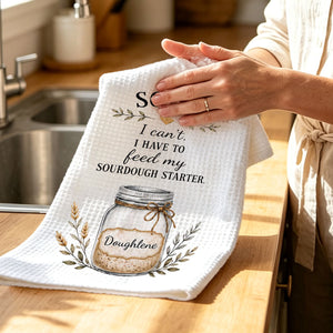 Custom Sourdough Starter Kitchen Towel – Personalized Baking Gift For Bread Lovers & Home Bakers