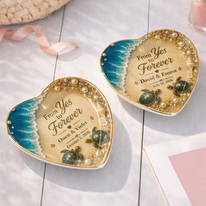 "From Yes To Forever" – Personalized Jewelry Dish | Gift For Couples