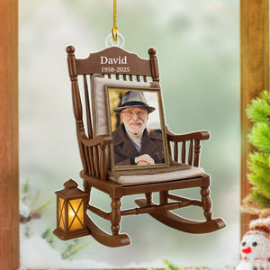 Cherish Every Memory And Love Every Moment,Personalized Rocking Chair Memorial Ornament