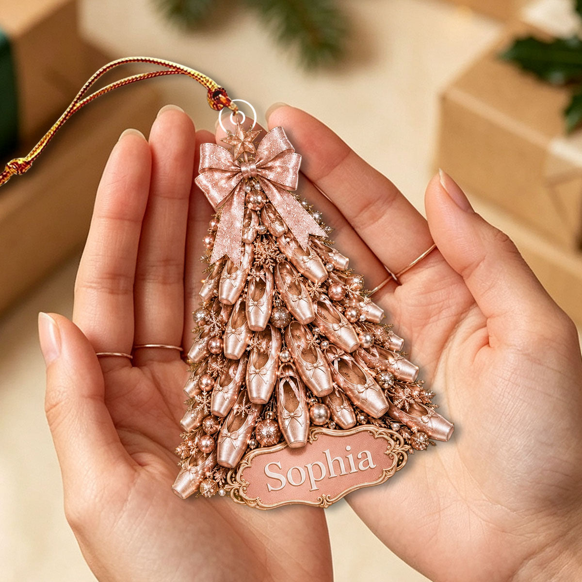 Custom Ballerina Acrylic Ornament – Pointe Shoe Christmas Keepsake | Personalized Dancer Gift & 2026 Holiday Decor