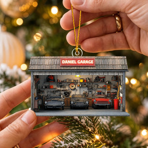 Personalized Auto Garage Acrylic Ornament – Custom Mechanic Gift & Repair Shop Decor