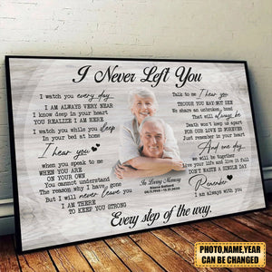 Personalized In Memory Gifts Photo & Poem, Sympathy Gift Loss of Family, Grief Remembrance