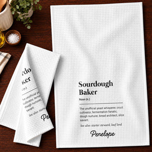 "Sourdough Baker Definition" – Personalized Kitchen Towel | Gift For Bakers & Bread Lovers