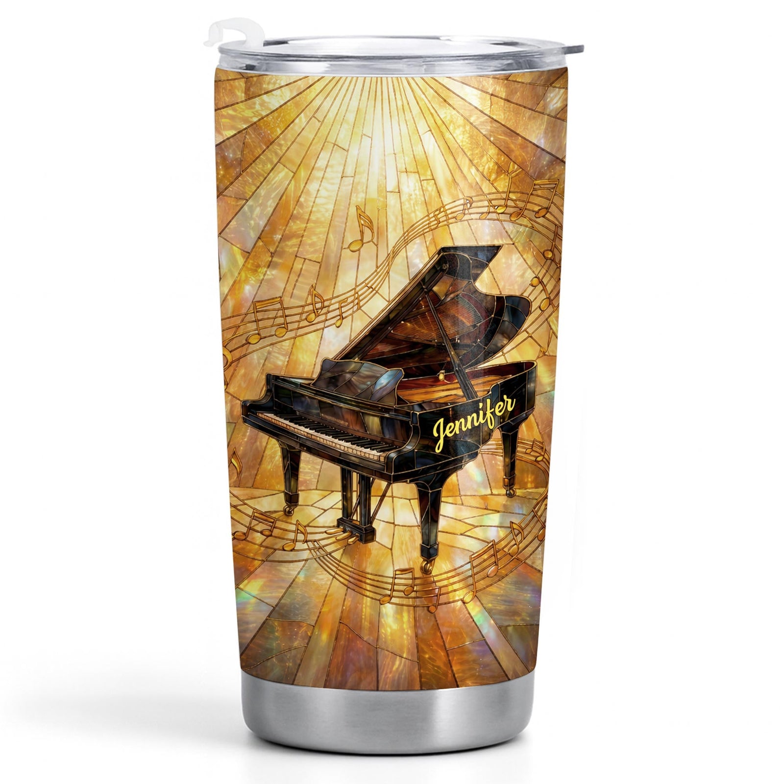 Grand Piano Symphony, Personalized 20oz Tumbler, Gift For Music Lovers