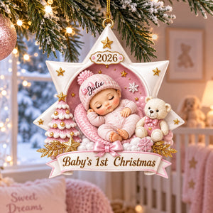 Born For Christmas Magic – Personalized Acrylic Christmas Ornament | Custom Holiday Keepsake Gift