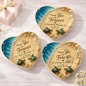 "From Yes To Forever" – Personalized Jewelry Dish | Gift For Couples