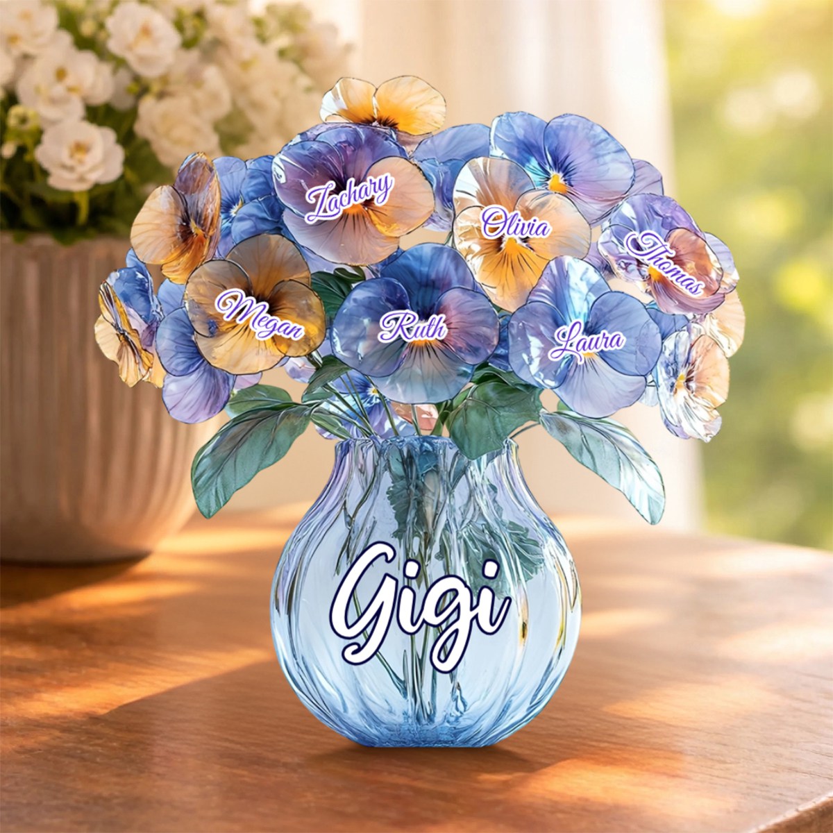 Mom's Blossom Acrylic Plaque – Personalized Custom Shaped Gift For Mother