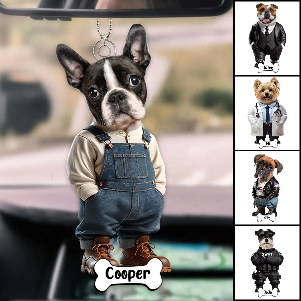 Personalized Photo Cute Dog Cat Acrylic Ornament Gift For Dog Lovers Cat Lovers