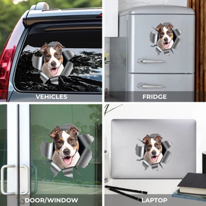 Cracking You Up, One Paw At A Time - Personalized Custom Photo Decal Gifts For Dog Cat Lovers, Dog Dad Mom