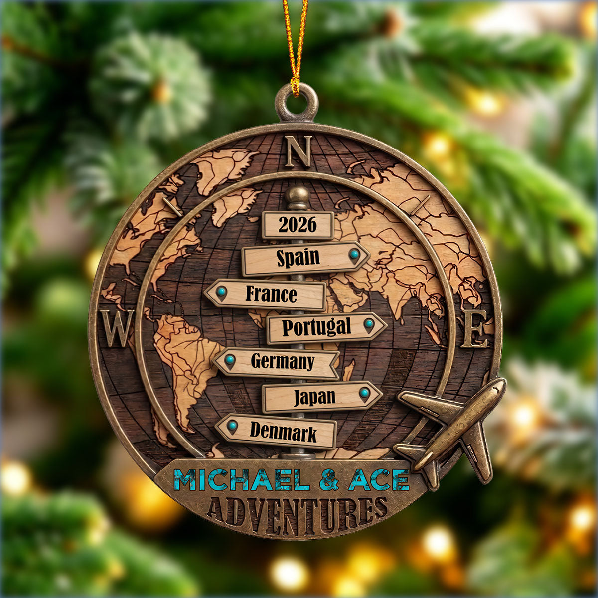 Destination Of All Year - Personalized Custom Shape Wooden Ornament