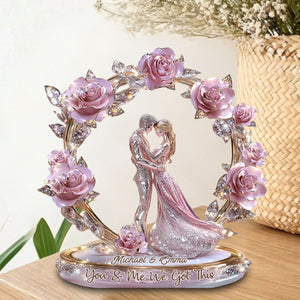 You & Me We Got This - Personalized Couple Shaped Acrylic Plaque