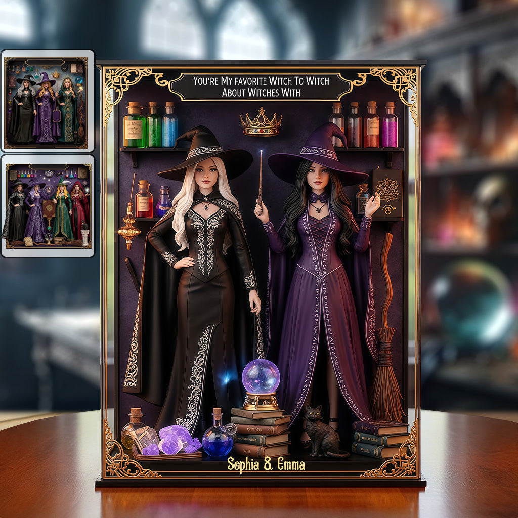 We're Not Sugar & Spice - Personalized Witch Custom Shaped Acrylic Plaque For The Fierce & Unique