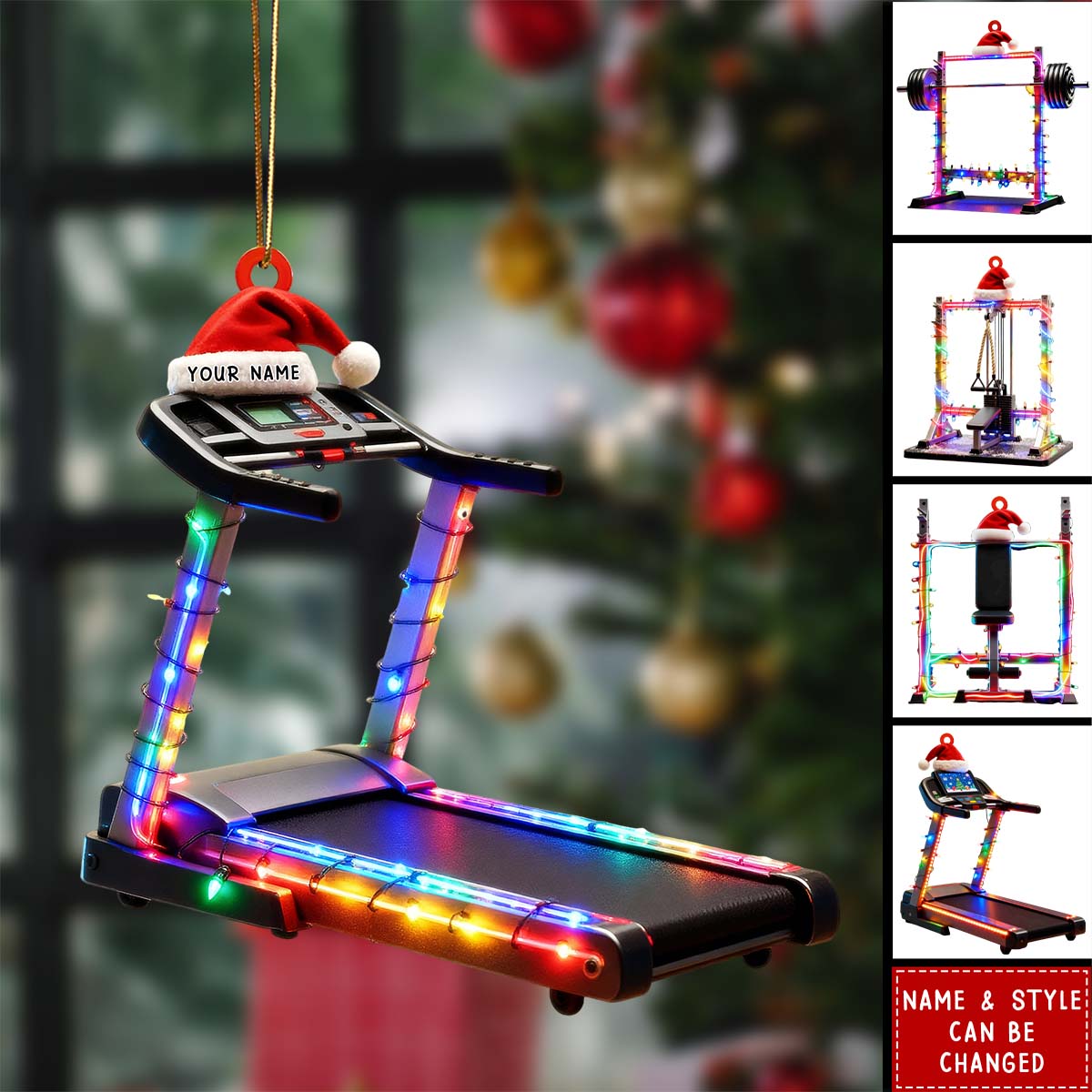 Personalized Custom Name Gym Ornament, Gymnastics Christmas Gift