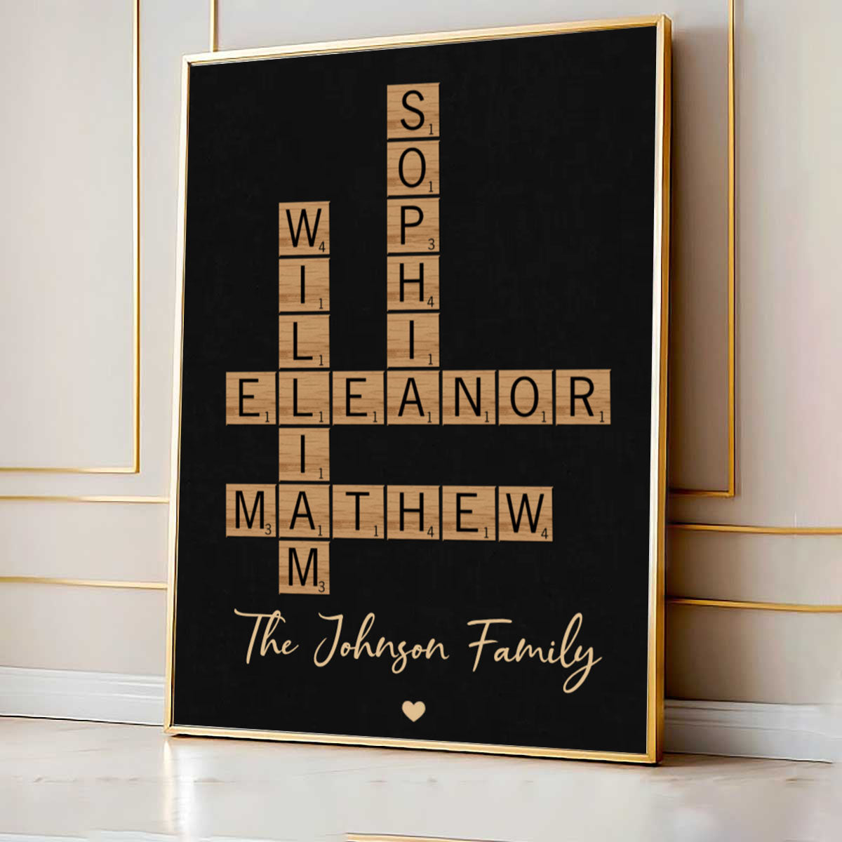 thumbnail image 2 of Personalised Family Crossword Art - Created In A Moment, Treasured Forever Poster | – UK 2 of 9