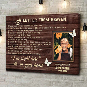 Personalized Canvas Prints, Custom Photo And Name, Memorial Gift, Sympathy Gifts, Remembrance Gifts, Remembrance Gifts