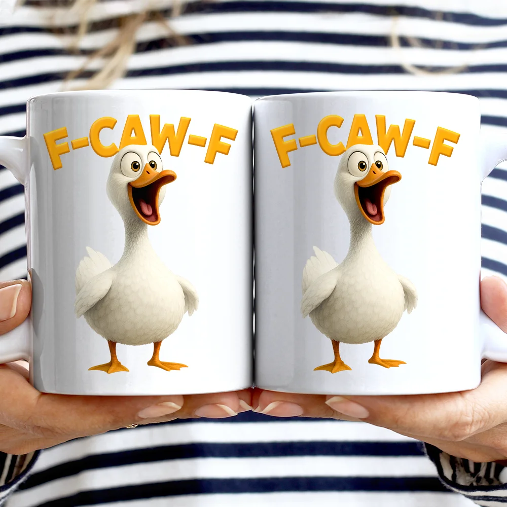 Funny Chicken F-Caw-F - Personalized Custom Coffee Mug