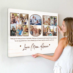 Happy Mother's Day! Personalized Mom Photo Canvas, Custom Photo Collage Wall Art