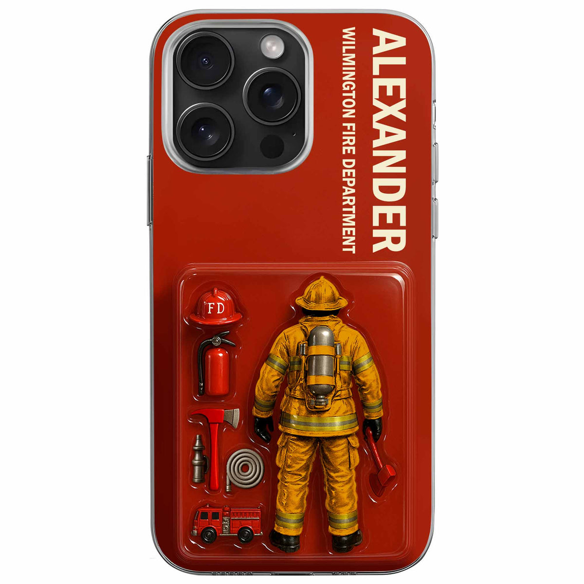 Firefighter Personalized Clear Phone Case, Gift For Firefighters