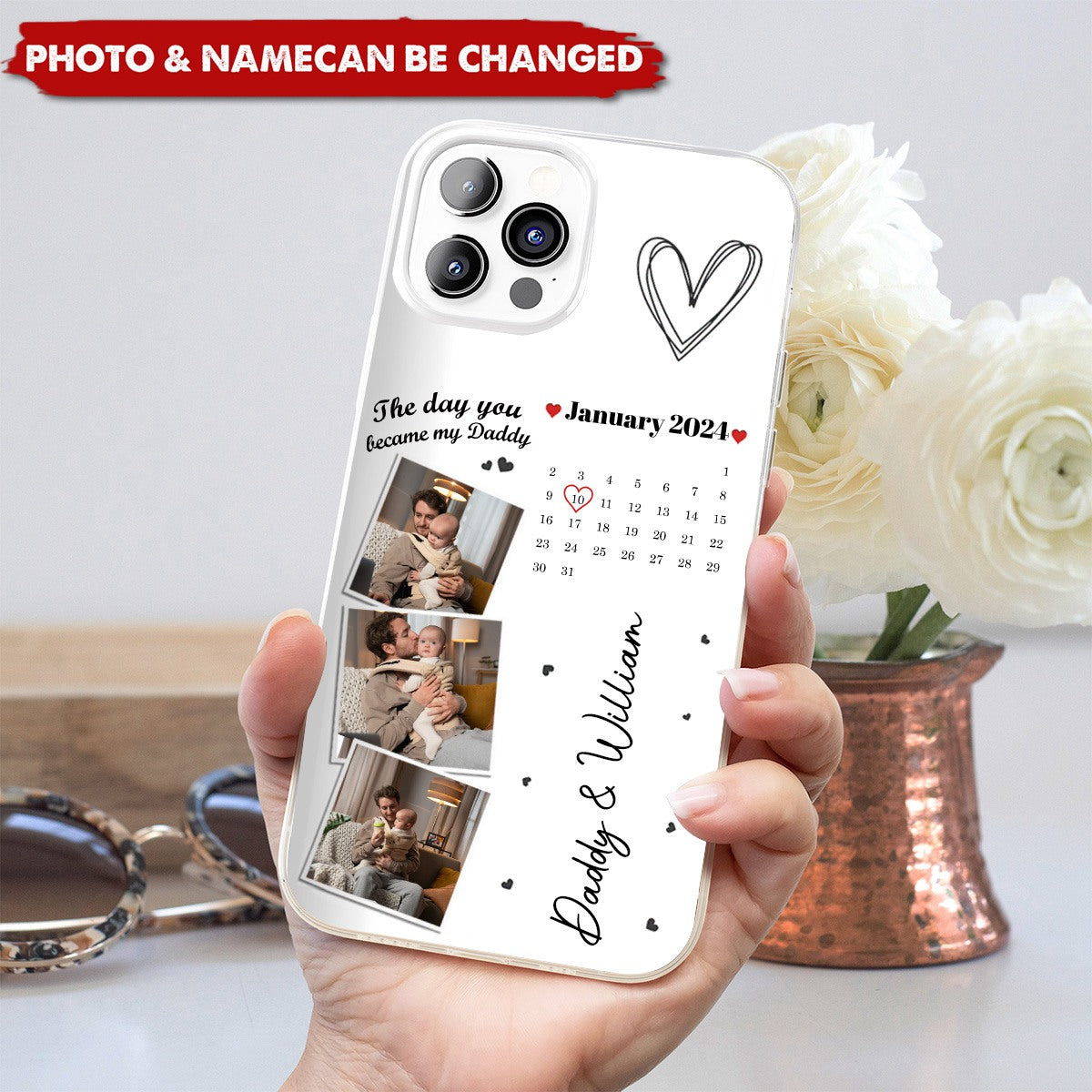 Personalized Calendar The Day You Became My Mommy Phone Case