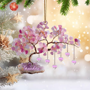 Christmas Gift For Mom/Grandma - Personalized Custom Tree Shaped Acrylic Ornament