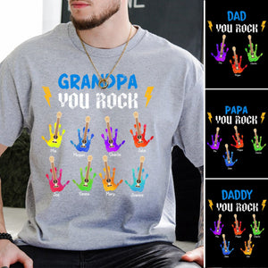 Grandpa You Rock - Personalized Pure Cotton T Shirt