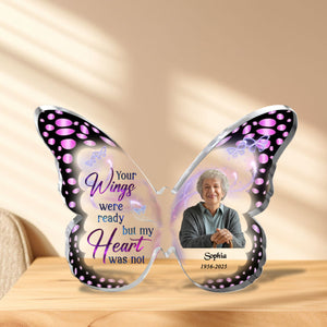 Personalized Memorial Butterfly-Shaped Acrylic Plaque