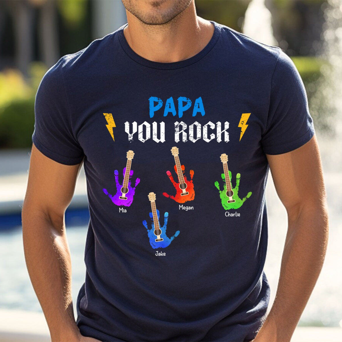 Grandpa You Rock - Personalized Pure Cotton T Shirt