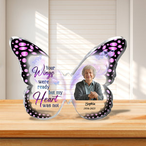 Personalized Memorial Butterfly-Shaped Acrylic Plaque